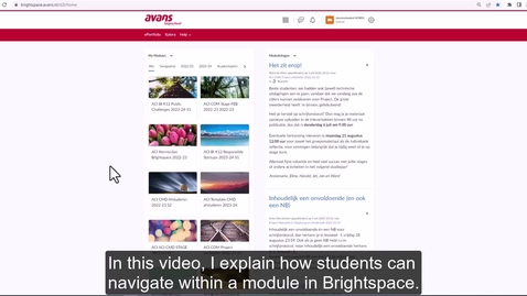 Thumbnail for Hoe kun je als student navigeren binnen een module in Brightspace