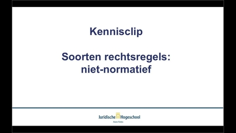 Thumbnail for Niet-normatieve rechtsregels 1