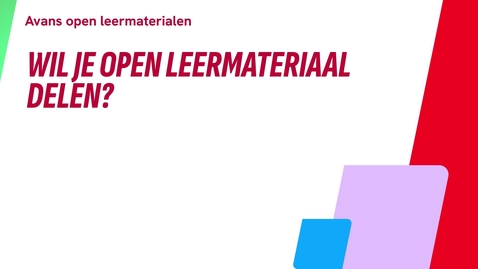 Thumbnail for Leermateriaal open delen