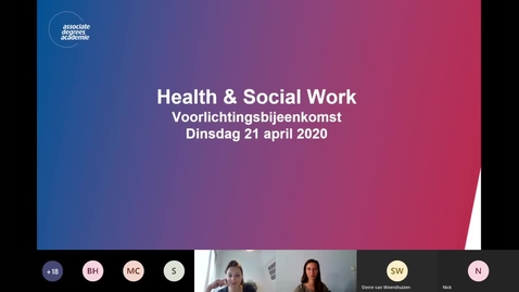 Thumbnail for Health en Social Work - Associate degree - Voltijd - Roosendaal