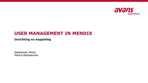 Thumbnail for Mendix User Management
