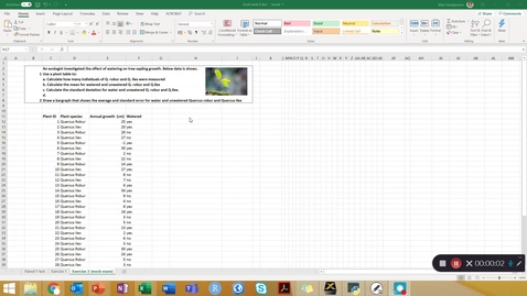 Thumbnail for Statistics wk 6 - Pivot table