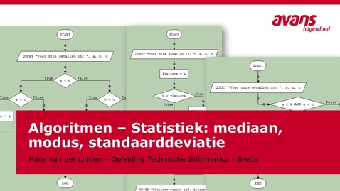 Thumbnail for TMTI-ALGRTM Algoritmen - Kennisclip - Statistiek - Mediaan modus en standaarddeviatie