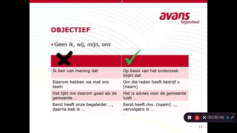 Thumbnail for Zakelijke schrijfstijl Avans ADGO 2020,