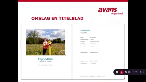 Thumbnail for Omslag en titelblad zakelijk verslag Avans ABI 2020