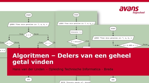 Thumbnail for TMTI-ALGRTM Algoritmen - Kennisclip - Delers van een geheel getal vinden