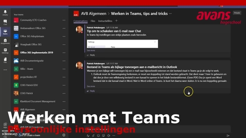 Thumbnail for Teams persoonlijke instellingen