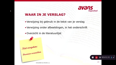 Thumbnail for Correcte bronvermelding in verslagen Avans ABI 2020,