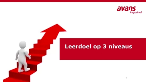 Thumbnail for P&amp;OC Leerdoel op 3 niveaus