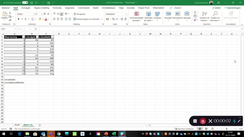 Thumbnail for Correlatie in Excel
