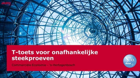 Thumbnail for T-toets voor onafhankelijke steekproeven