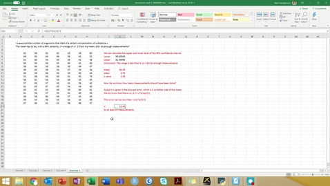 Thumbnail for Statistics wk 3- homework exercise 5
