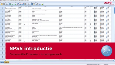 Thumbnail for SPSS introductie