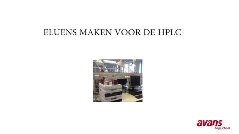 Thumbnail for Eluens maken voor HPLC - door studenten