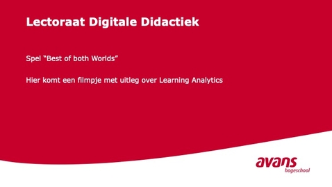 Thumbnail for Learning Analytics in het kort - Lectoraat Digitale Didactiek