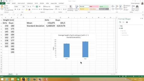 Thumbnail for Mean and standard deviation in barchart