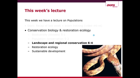 Thumbnail for Ecology Lecture 6 Conservation&amp;restoration: 6-4 landscape and ecosystem conservation