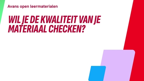 Thumbnail for Leermateriaal checken op kwaliteit