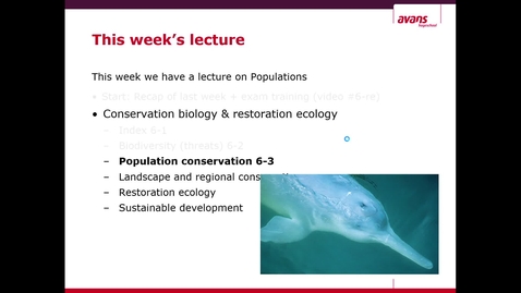 Thumbnail for Ecology Lecture 6 Conservation&amp;restoration: population conservation