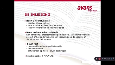 Thumbnail for Een goede inleiding in een zakelijk verslag Avans ADGO 2021