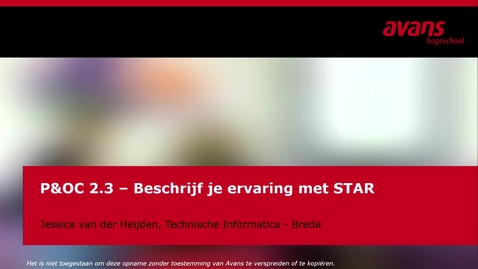 Thumbnail for P&amp;OC2.3 - Beschrijf je ervaring met STAR