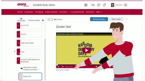 Thumbnail for Video in Brightspace 