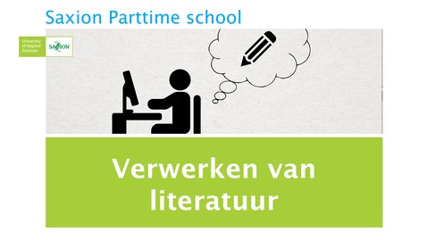 Thumbnail for Verwerken van literatuur