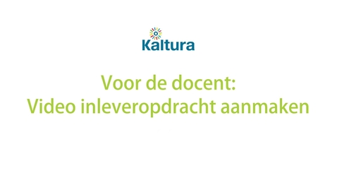 Thumbnail for Video inleveropdracht aanmaken in Blackboard