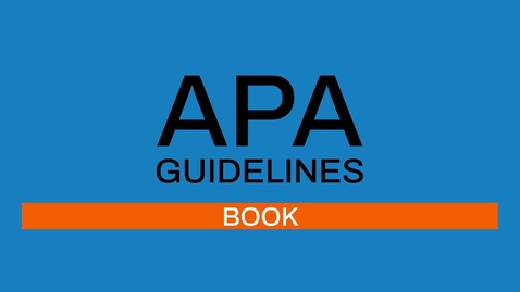 Thumbnail for 4/7 APA guidelines 7th edition: Book