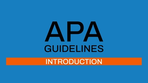 Thumbnail for 1/7 APA guidelines 7th ed: Introduction
