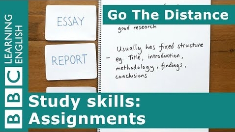 Thumbnail for Study Skills – Preparing for assignments