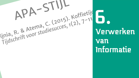 Thumbnail for 6/6  Zoekplan informatievaardigheden : verwerken van informatie